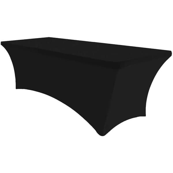 Strekk Lycra Duk for 6ft Bord - Svart - Rektangulær - Ensfarget