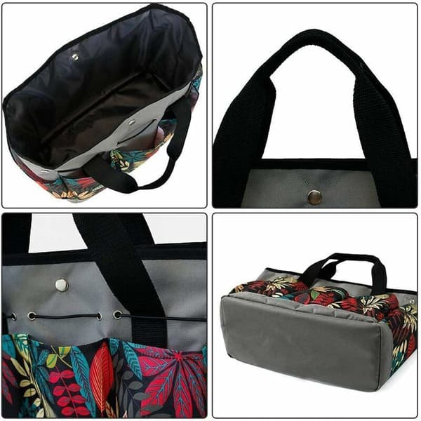 Durable Garden Tool Bag Oxford Organizer with Carry Handle for Lawn and Garden Tools