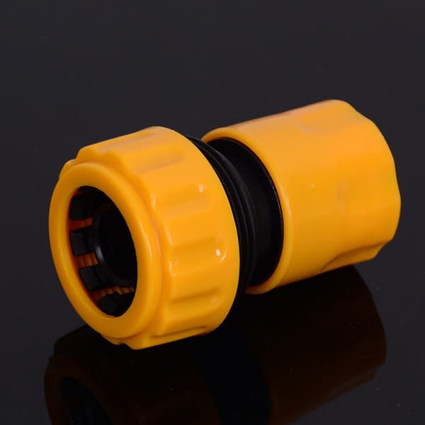 3/4\" Faucet Nozzle Quick Adapter Water Hose Quick Connector Yellow 2-pack