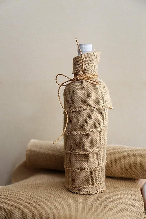 Beige, 2 m x 1,48 m Jute Table Runner, Jute Table Band Roll for Weddings