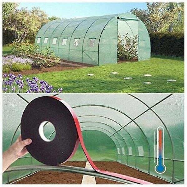2 stykker varmebestandig og varmeledende skumtape til havehusdækning. 20 mm x 20 m
