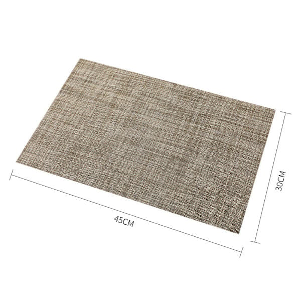 Sett med 4 bordbrikker (30x45cm), vevde vaskbare bordbrikker for kjøkken E E E