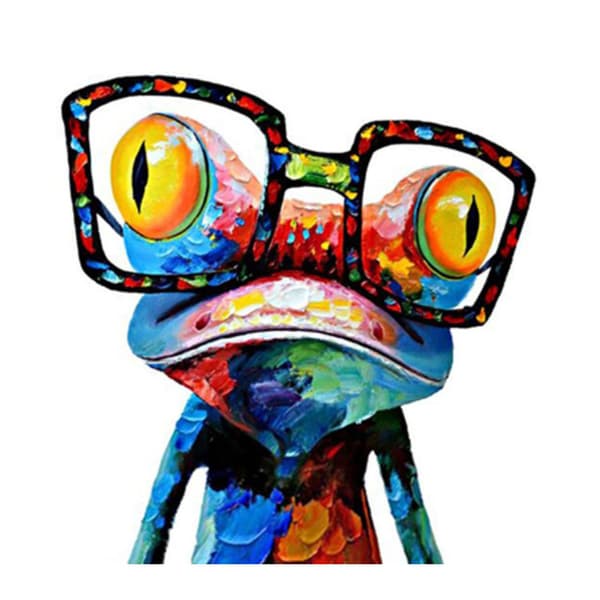 Lærredsplakat, Groda - 50 x 70 cm multifärg multicolor