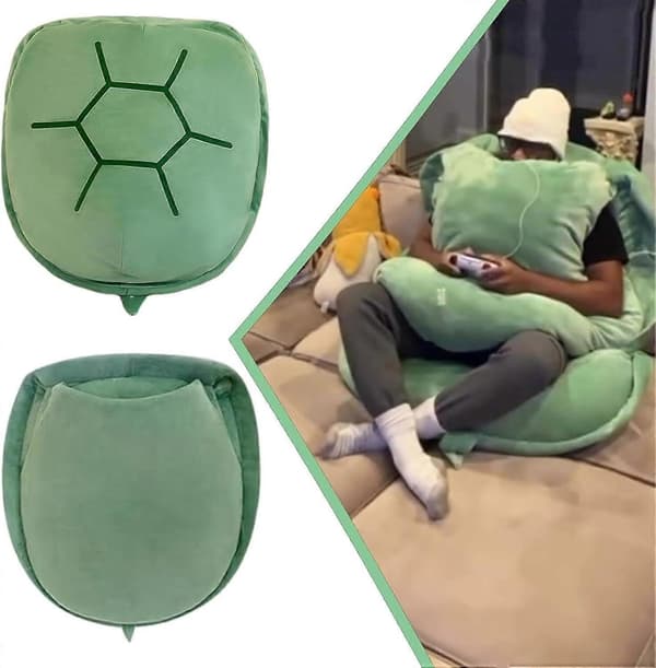 Cute Multifunctional Giant Wearable Turtle Shell Pillow, Suitable for Synthetic Humans, Giant Turtle Shell Pillow for Adults 80CM 80CM