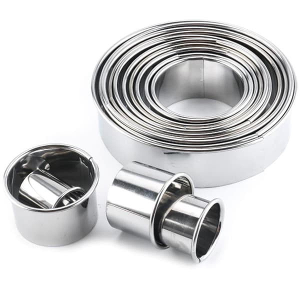 Runde udstikkere 14 stk Silver silver