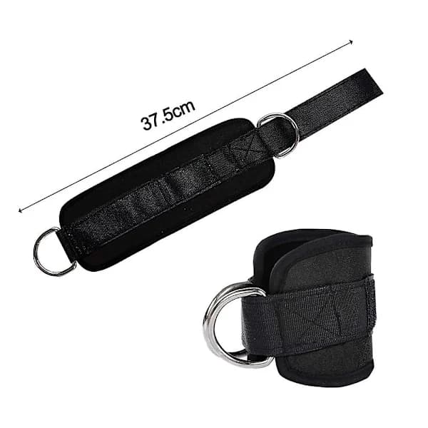 Ankle Strap Compatible with Cable Machines Compatible with Kickbacks - Blue