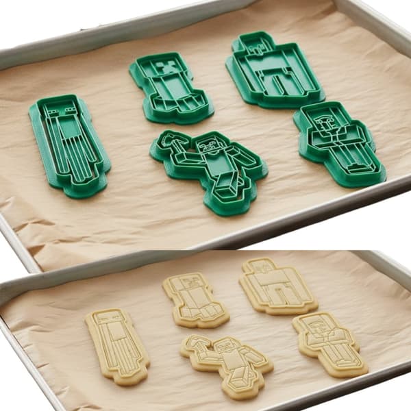 5-pak Minecraft-karakterer cookie cutters | Playdough-form Grøn M Grön m