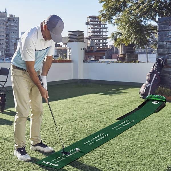 HUAEN GOLF ACCELERATOR PRO Indendørs Puttingmåtte med Automatisk Boldretur og Hulopsamler PM002-3D PM002-3D