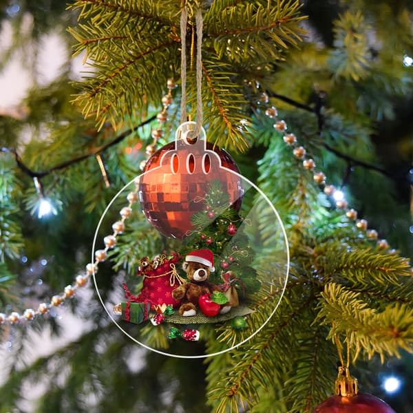 30 Pieces White Christmas Plates - Round 2, Christmas Tree Pendant