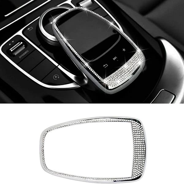 Bling Krystal Interiør Mediekontrol Cover til E300L C200L C180L E C Klasse GLC W205 W213