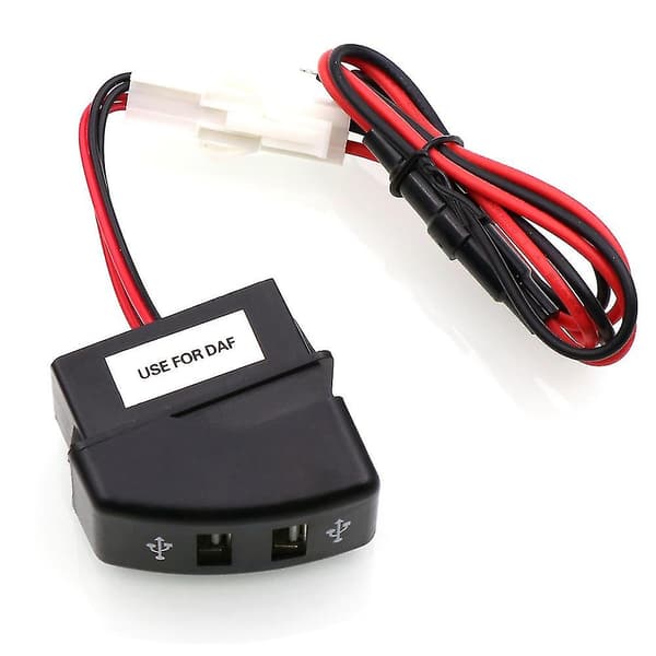 Bil Dobbelt USB-oplader 5V 2.1A Bil USB-stik Biltilbehør til Daf Lastbil Daf 95 XF XF 106 10