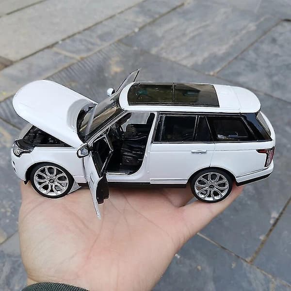1:24 Range Rover SUV Legetøj Legering Bil Trykstøbt & Legetøjsbiler Bilmodel Miniature Skalamodel Billegetøj Til Børn Hvid White