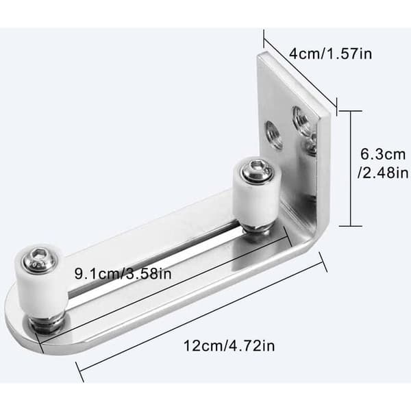 Floor Guide Sliding Door Guide Wall Mounted Door Guide Ball Bearing Silver