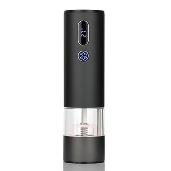 Salt Pepper Spice Grinder Battery Operated with LED - light Svart black