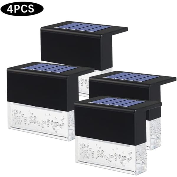 Solarlys for hage, vanntette solcellevegglamper, LED solcelledekklys, trappemarkeringslys, hagegjerdslys, LED solcellelampe