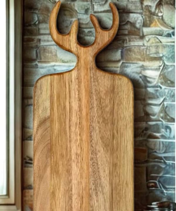 Reindeer Cutting Board 44 cm Natur beige