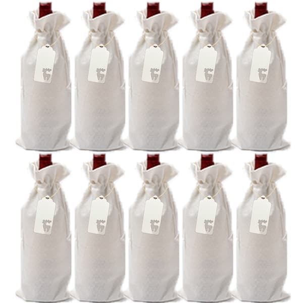 10 pcs Wine Bags Universal Protective Imitation Linen Widely Usable