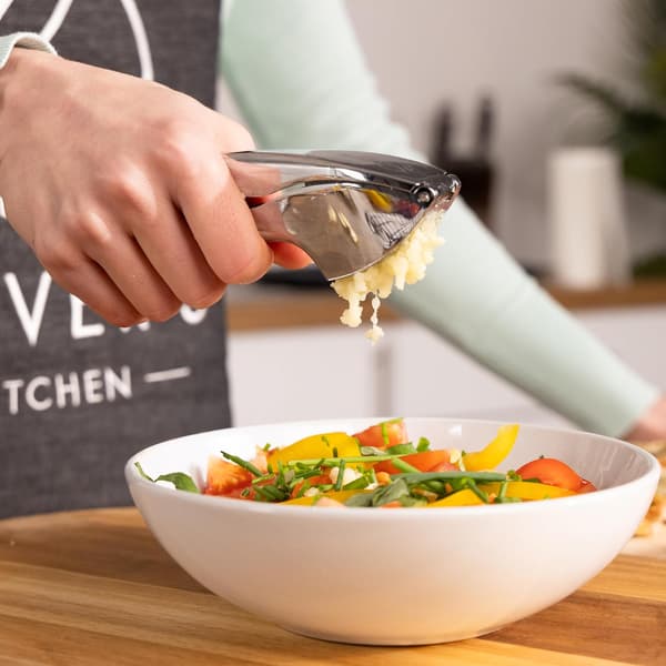 Premium Garlic Press - Super Easy to Use and Clean Garlic Press and Mincer - Crush Garlic and Ginger with Ease