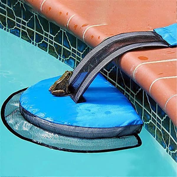 Oppustelig redningsrampe til pool, bærbart sikkerhedsnet til pool til egern, skildpadde, and, frø, små dyr, bro