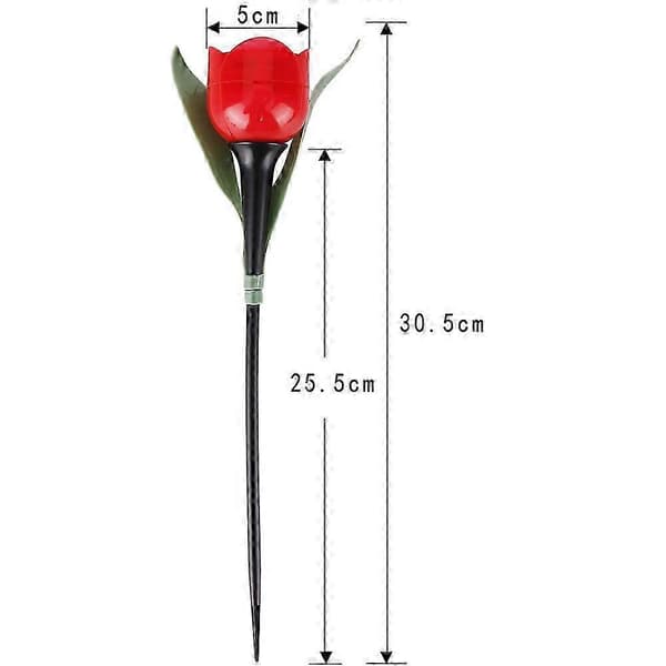12 stk. udendørs solcellegadelamper, tulipanblomst solcelleplænelamper til terrasse, græsplæne, haveudsmykning 26s