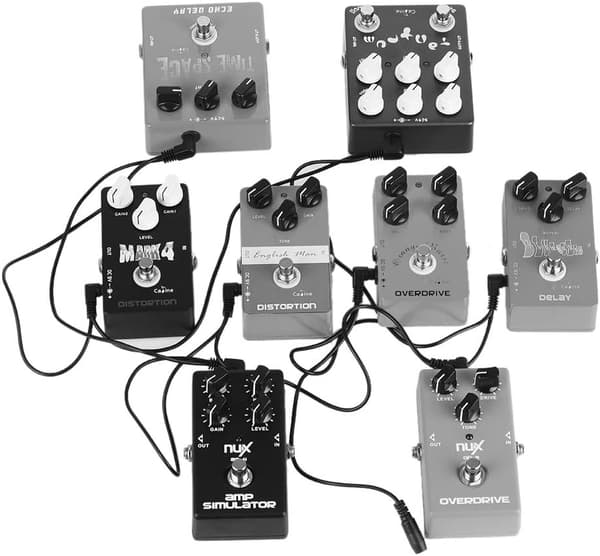 8-veis Daisy Chain-strømkabel for gitar, strømkabel for gitarpedaler