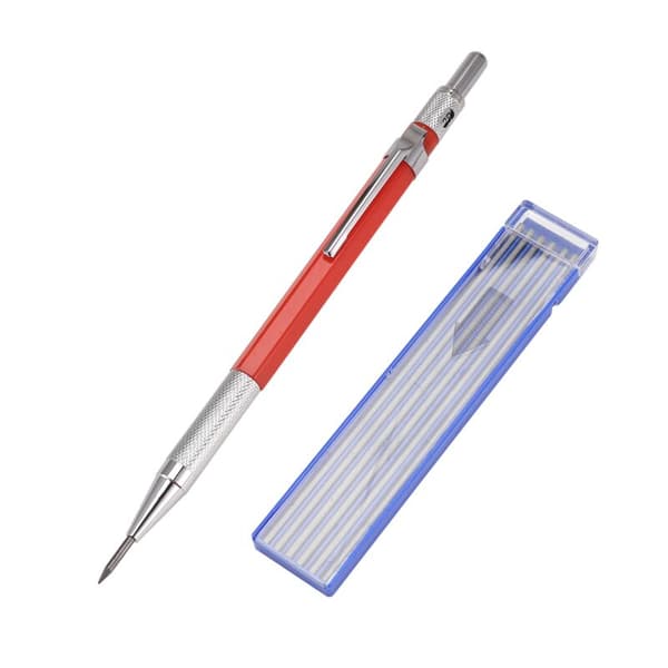 Welding Pen with 12 Silver Refills, Metallic Markers for Mechanical Welding, Fabrication, Red