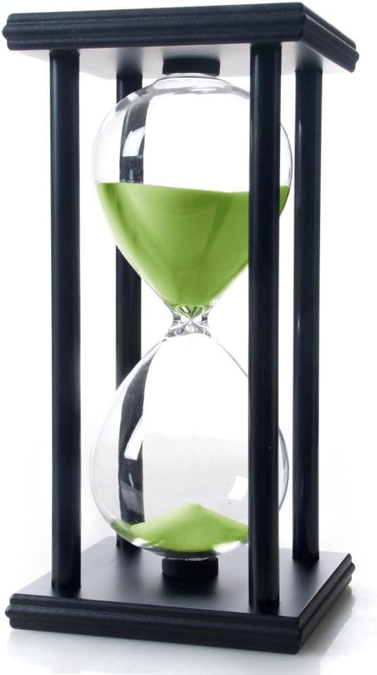 Timglas Sand Timer, 60 minuter Trä Sandklocka Grön Green