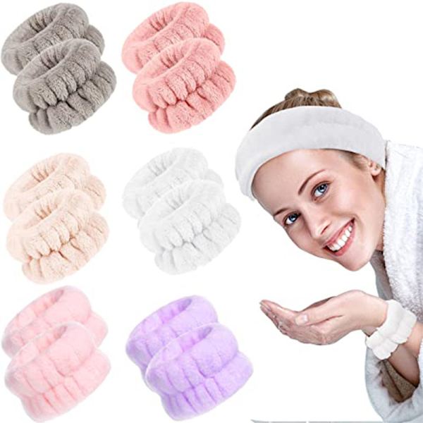5 Mikrofiber Svettebånd Håndledd, Elastiske Absorberende Armbånd