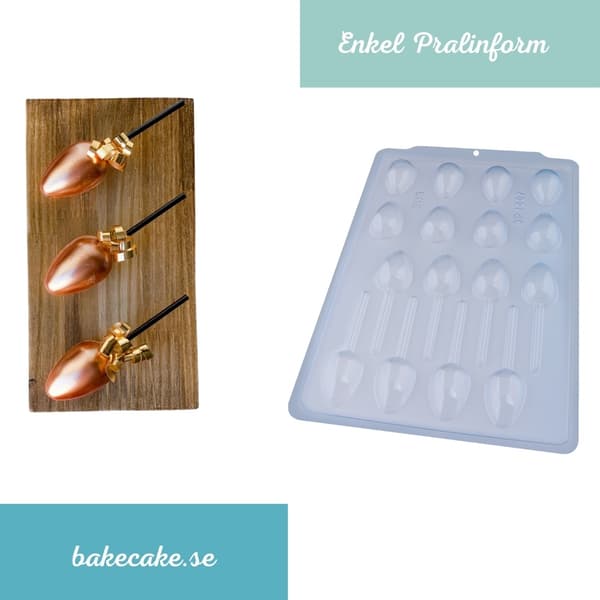 Pralinform Egg Klubb Sjokoladeform - BWB 3594 Transparent transparent