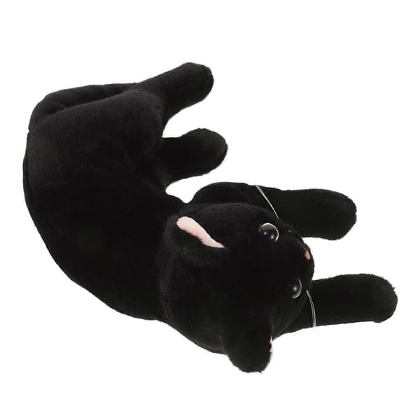 Weighted Stuffed Cat Realistic Cat Plush Halloween 1-pack Black