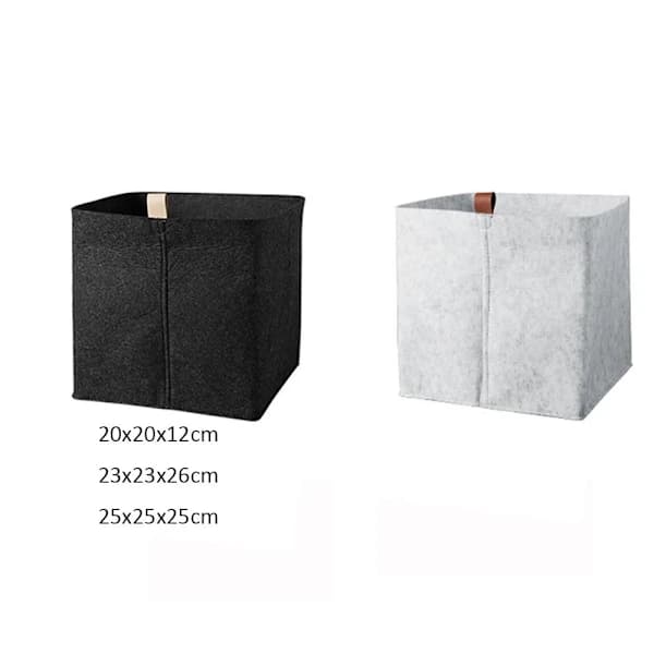 Filt Oppbevaringskurv Diverse Oppbevaringskurv LYSEGRÅ Lysegrå 25x25x25cm