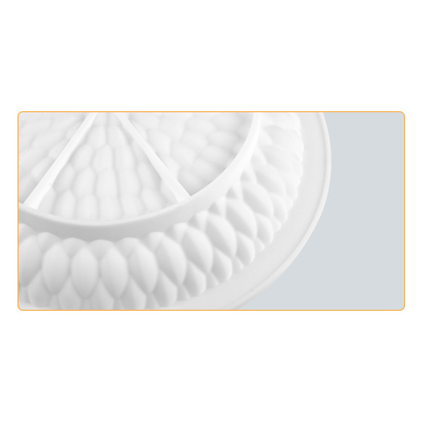 Hvid, 24*24*7 cm rund silikone mousse kageform