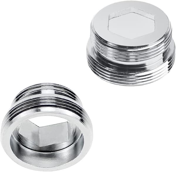 6 st Silver Metall Kranadaptrar M20 till M25 Kranluftare C