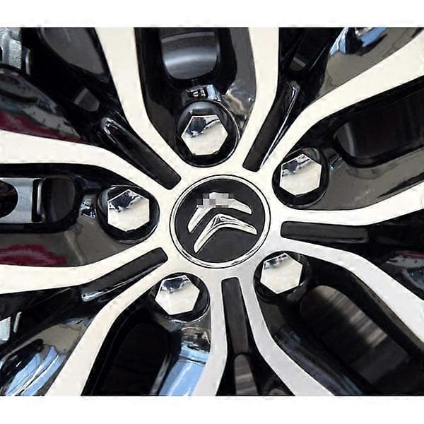4 st/set 60 mm Bilhjul Navkapslar för Citroen STORLEK: Svart