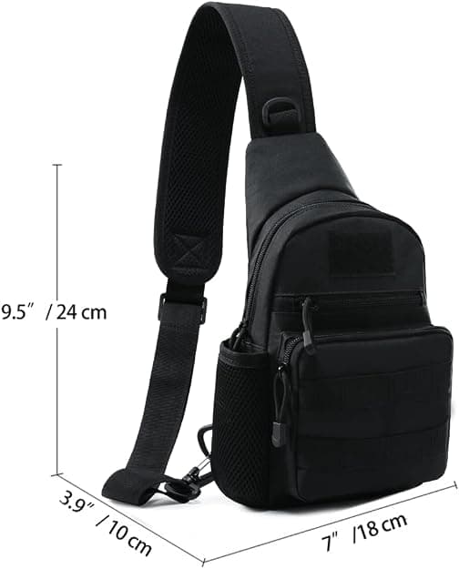 Herr Messenger Väska Axelväska, Lätt Crossbody Väskor Molle EDC Rover Utomhus Slunga Ryggsäck