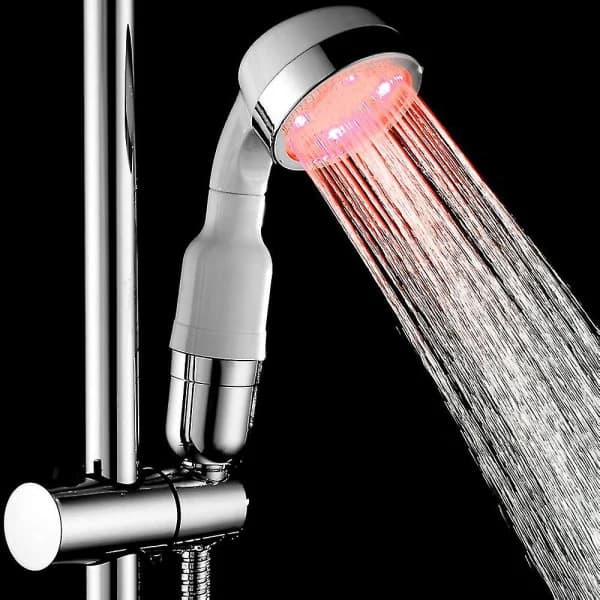 Färgglatt färgskiftande handhållet duschmunstycke med LED-ljus, högtrycksjusterbart för badrum