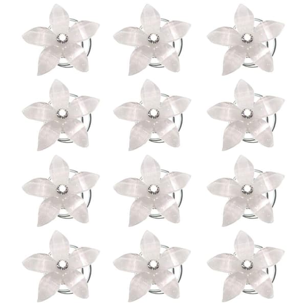 12 blomsterhårklemmer for kvinner og jenter, krystallhårspiral