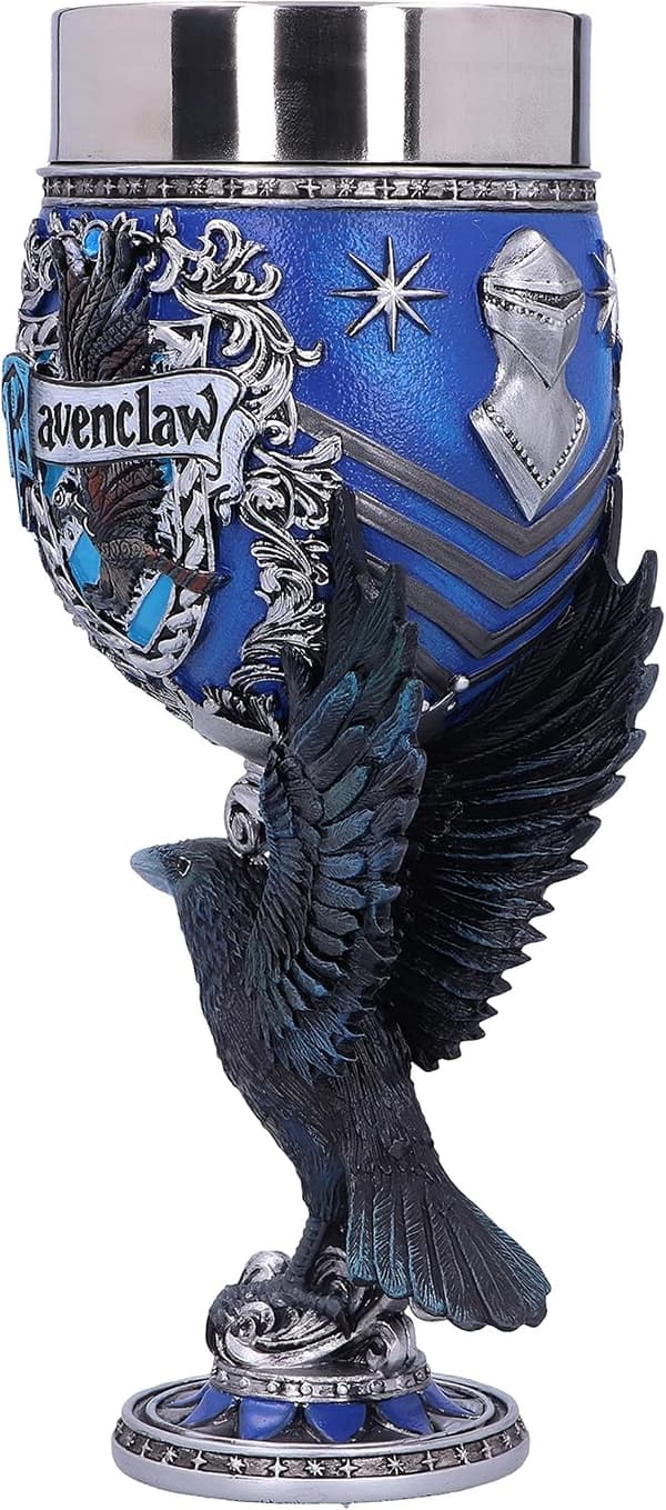 Harry Potter Ravenclaw Hogwarts-huskalk, blå og sølv, 19,5 cm, 200 ml