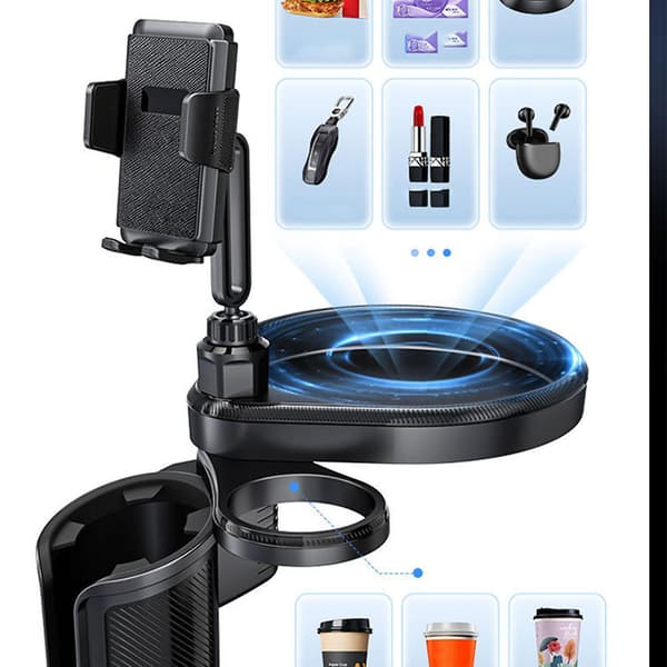 Bilkoppholder Ekspander Oppbevaring Drikke Organizer Lastebiler Telefonholder og Brett