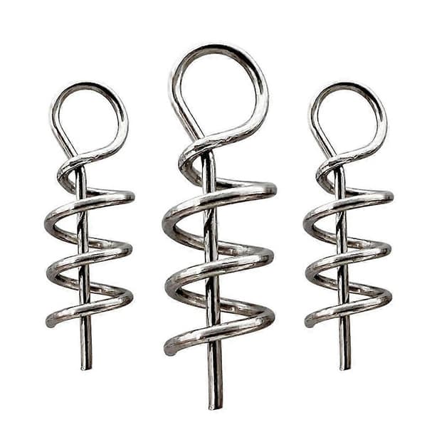 100pcs Fishing Hooks Steel Swivels Jig Hooks Single Circle Hooks Spring