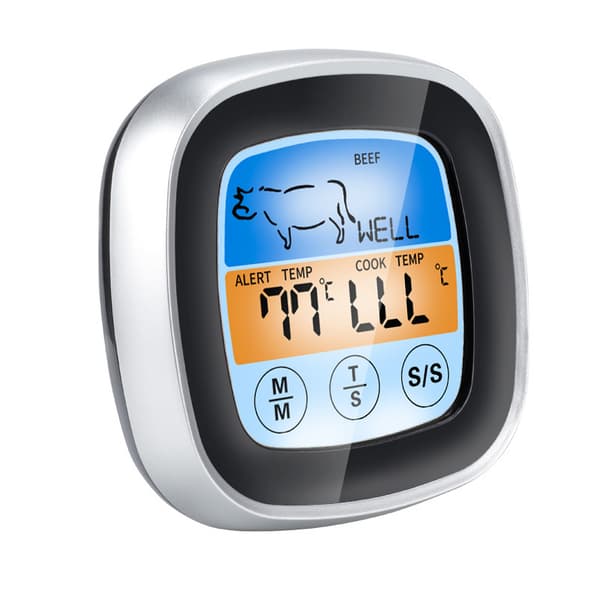 Digital ugn- och grilltermometer, kökstermometer med förinställda