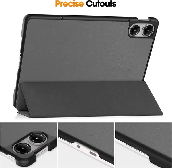 Suojakotelo karkaistulla lasikalvolla Xiaomi Redmi Pad Pro/Xiaomi Poco Pad 12,1 tuuman tabletille, harmaa