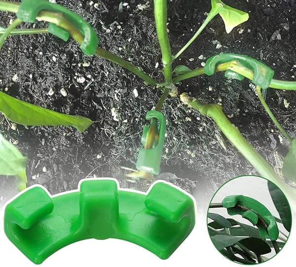 Wondsea 50-pack 90 graders växttillväxtkontroll växtklämmor för Be