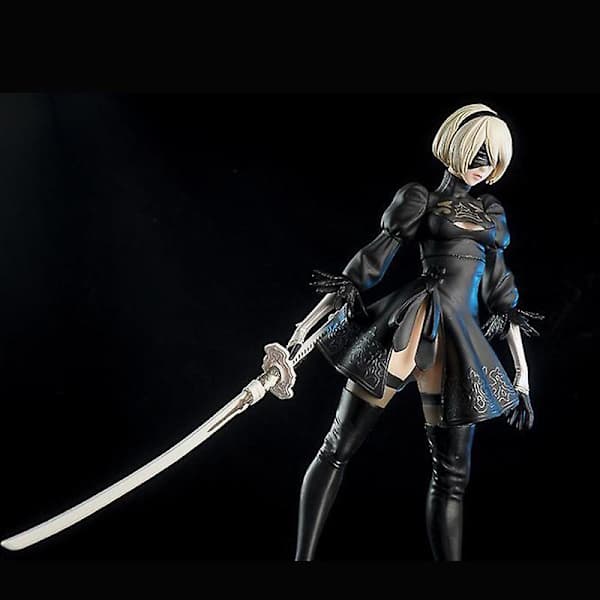 27,5 cm Nier Automata 2b Yorha nr 2 typ B Smll sværd PVC actionfigur samlermodel statuette voksen samlerlegetøj - med æske