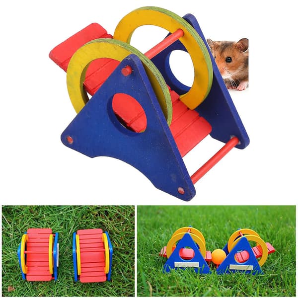 Hamster tyggeleke Trehuske Huske Bro Spiselig Stige For Lite Marsvin