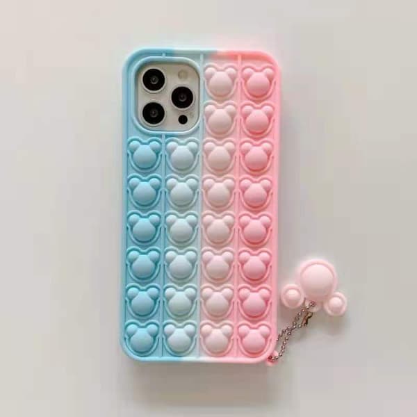 Multicolor Silicone Case for iPhone X/XS - Pink