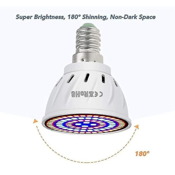 80 LED Fuld Spektrum Vækstlys 220V Kompatibel Med Indendørs Planter, GU10