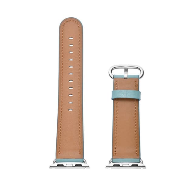 Apple Watch Series 5 44mm elegant ægte urrem Blå Blå blå Blå blue