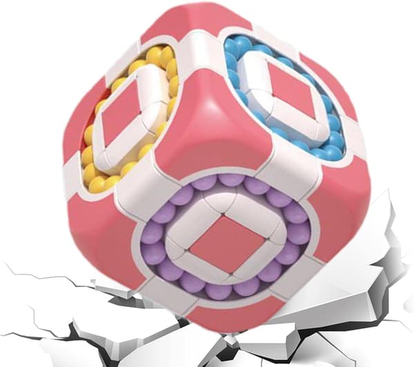 Magic Bean Cube, Magic Bean Roterende Puslespillkube Fidget Leke Spinner | 6-sidig Magisk Puslespill Gave for Barn, Gutter, Jenter, Tenåringer, Voksne