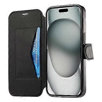 Compatible Case for iPhone 15 Plus Compatible with MagSafe Detachable Leather Cover with Lens Protection (Black)